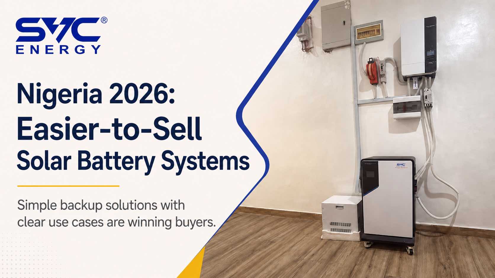 Solar battery and hybrid inverter backup system for a Nigerian small shop with lights, router, and refrigeration loads.